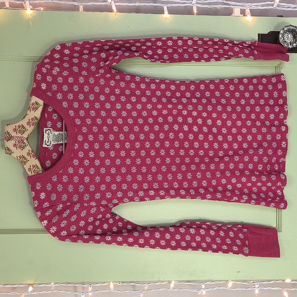 Women's Next Era sheer daisy ribbed long sleeve T-shirt L